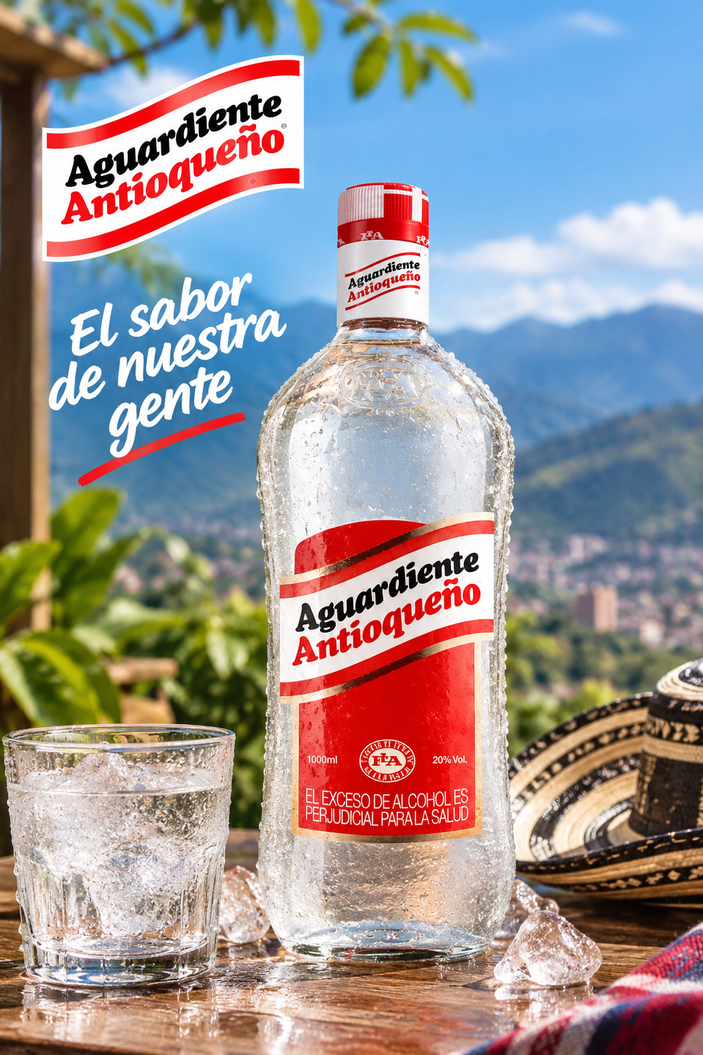 Aguardiente Antioqueño tapa Roja